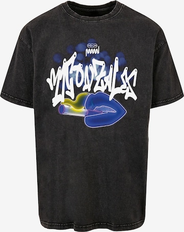 MJ Gonzales T-Shirt 'Kiss' in Schwarz: predná strana
