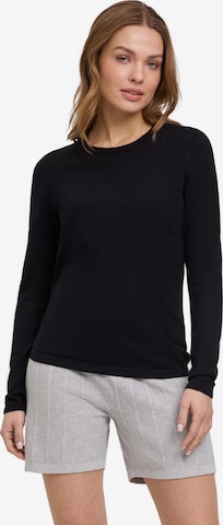 FALKE Pullover 'Pure Merino Wool' in Schwarz: Vorderseite