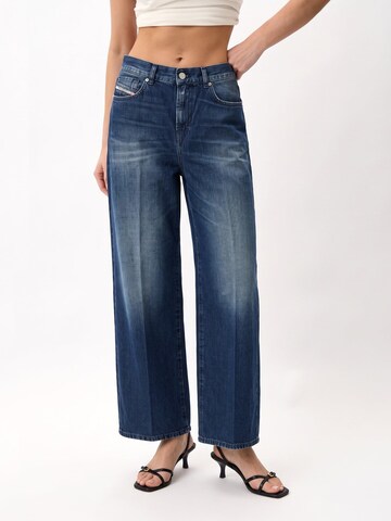 DIESEL Wide leg Jeans 'Supersoft & Light Linen 2000 WIDEE-R' in Blauw