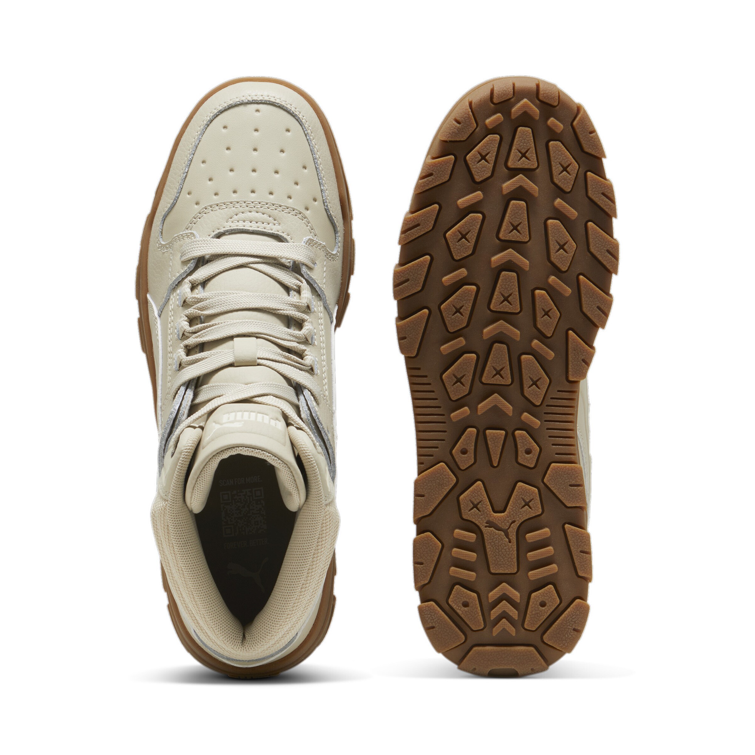 PUMA High-Top Sneakers in Beige