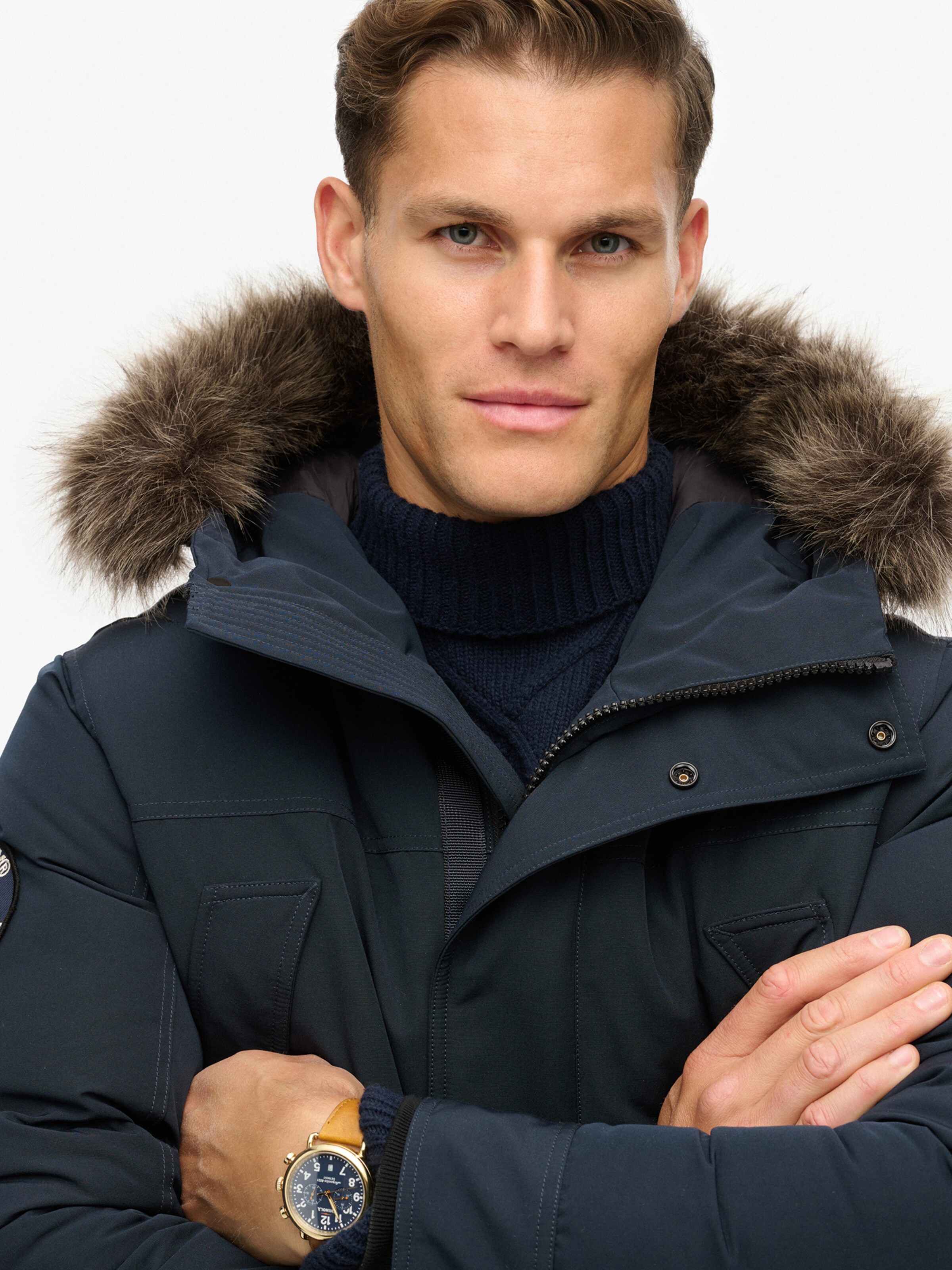 Superdry & Co Winterparka 'Everest' in Bruin