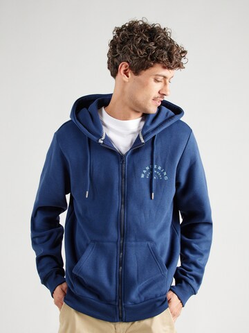 BLEND - Sudadera con cremallera en azul: frente