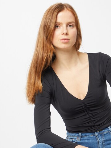 Abercrombie & Fitch Shirt bodysuit in Black