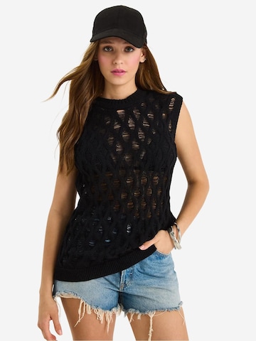 Tops en tricot Bianco Lucci en noir : devant