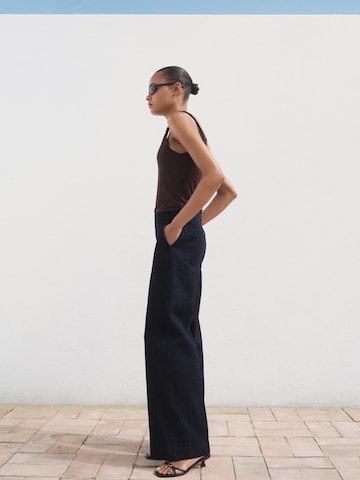 Wide Leg Jean 'ALBA' MANGO en bleu