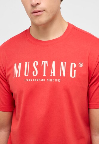 MUSTANG T-Shirt 'Style Austin ' in Rot