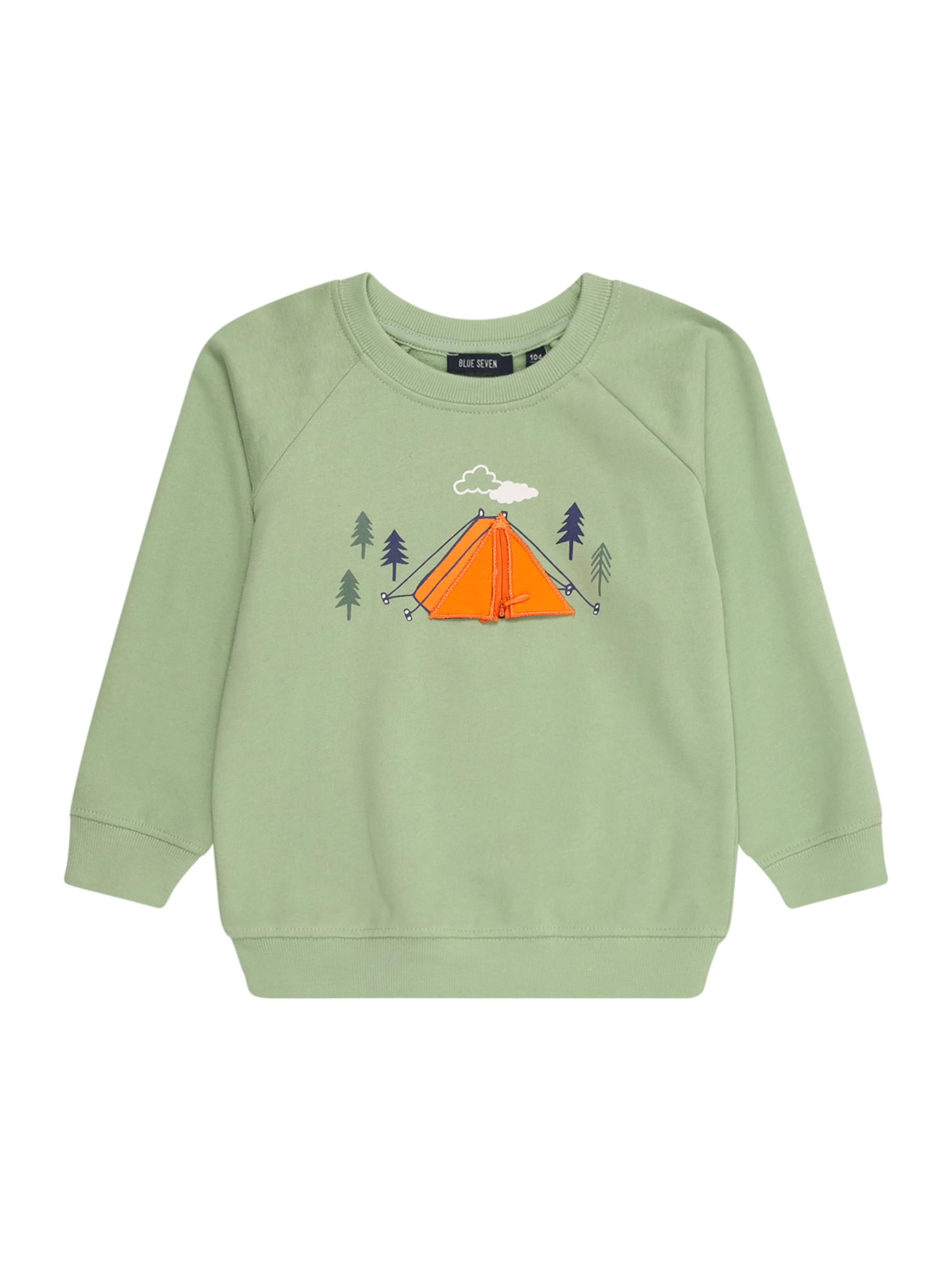 BLUE SEVEN Μπλούζα φούτερ σε πράσινο: μπροστά