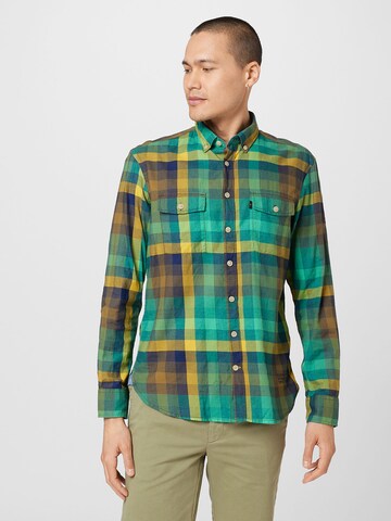 CAMEL ACTIVE Regular fit Button Up Shirt in Green: front