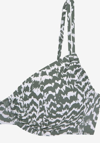 LASCANA T-Shirt Bikinitop in Grau