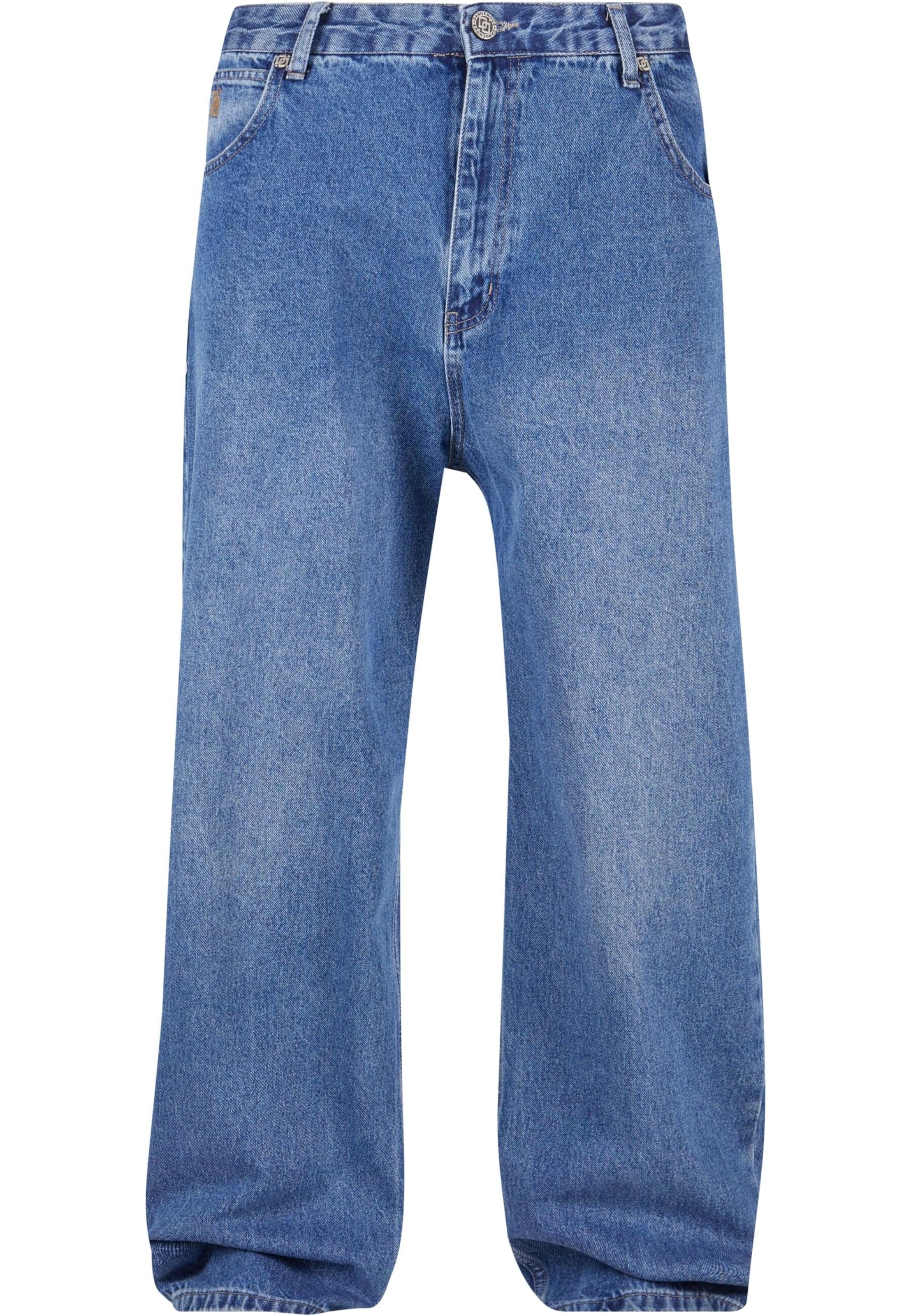 Dangerous DNGRS - Loosefit Calças de ganga 'Homie' em azul: frente