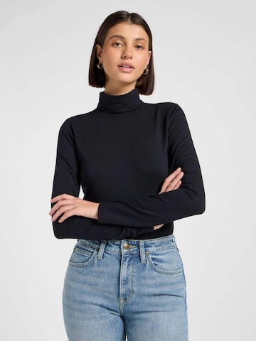 Lee Shirt 'Ls Turtle Neck' in Black
