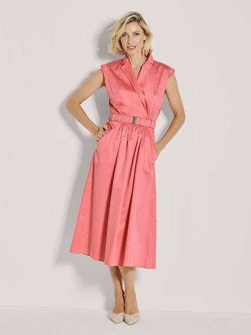 Robe-chemise MADELEINE en rose : devant