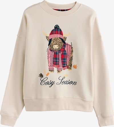 Next Sweatshirt in hellbeige / braun / rosa / rot, Produktansicht