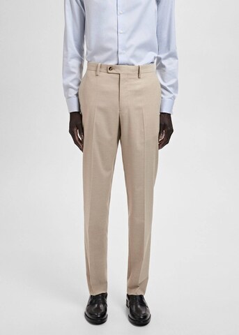 MANGO MAN Slimfit Hose 'Milan' in Beige: Vorderseite