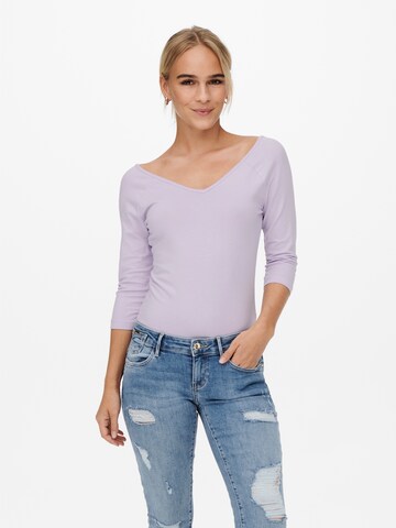 ONLY Shirt 'FIFI' in Purple: front