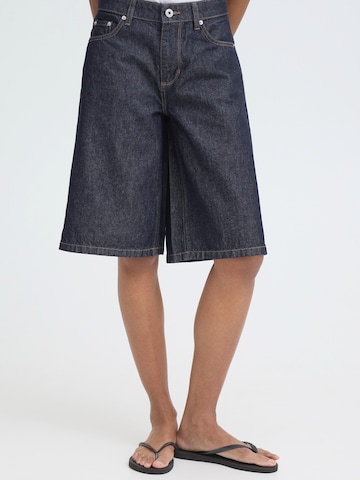 ICHI Zvonové kalhoty Džíny 'IHKIRSTEN' – modrá: přední strana