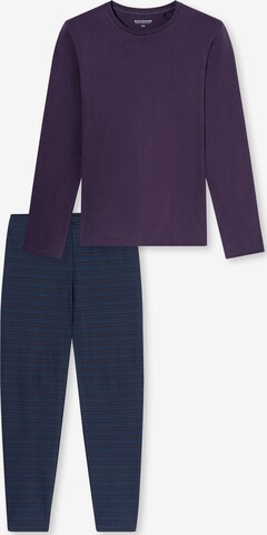 SCHIESSER Schlafanzug ' Casual Essentials ' in Blau: Vorderseite