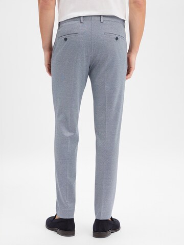 BENVENUTO Slim fit Trousers with creases 'Messina' in Blue