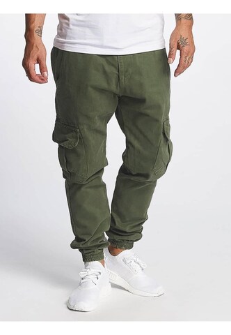 DEF Tapered Cargobroek 'Kindou' in Groen: voorkant