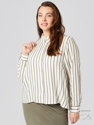 Guido Maria Kretschmer Curvy Bluse 'Fergie' in Weiß: Vorderseite