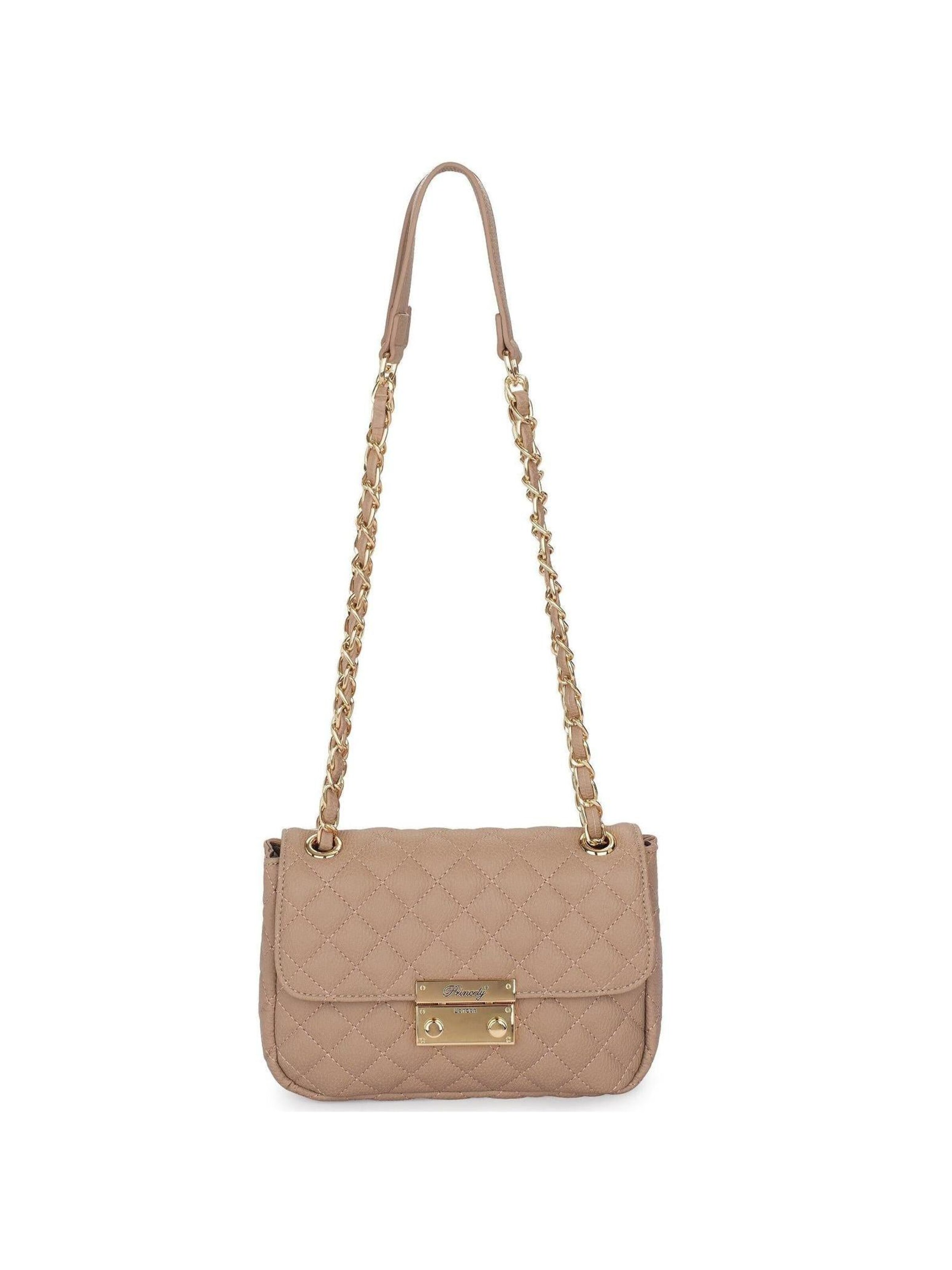 Sac bandoulière 'Jacky' Princely London en marron : devant