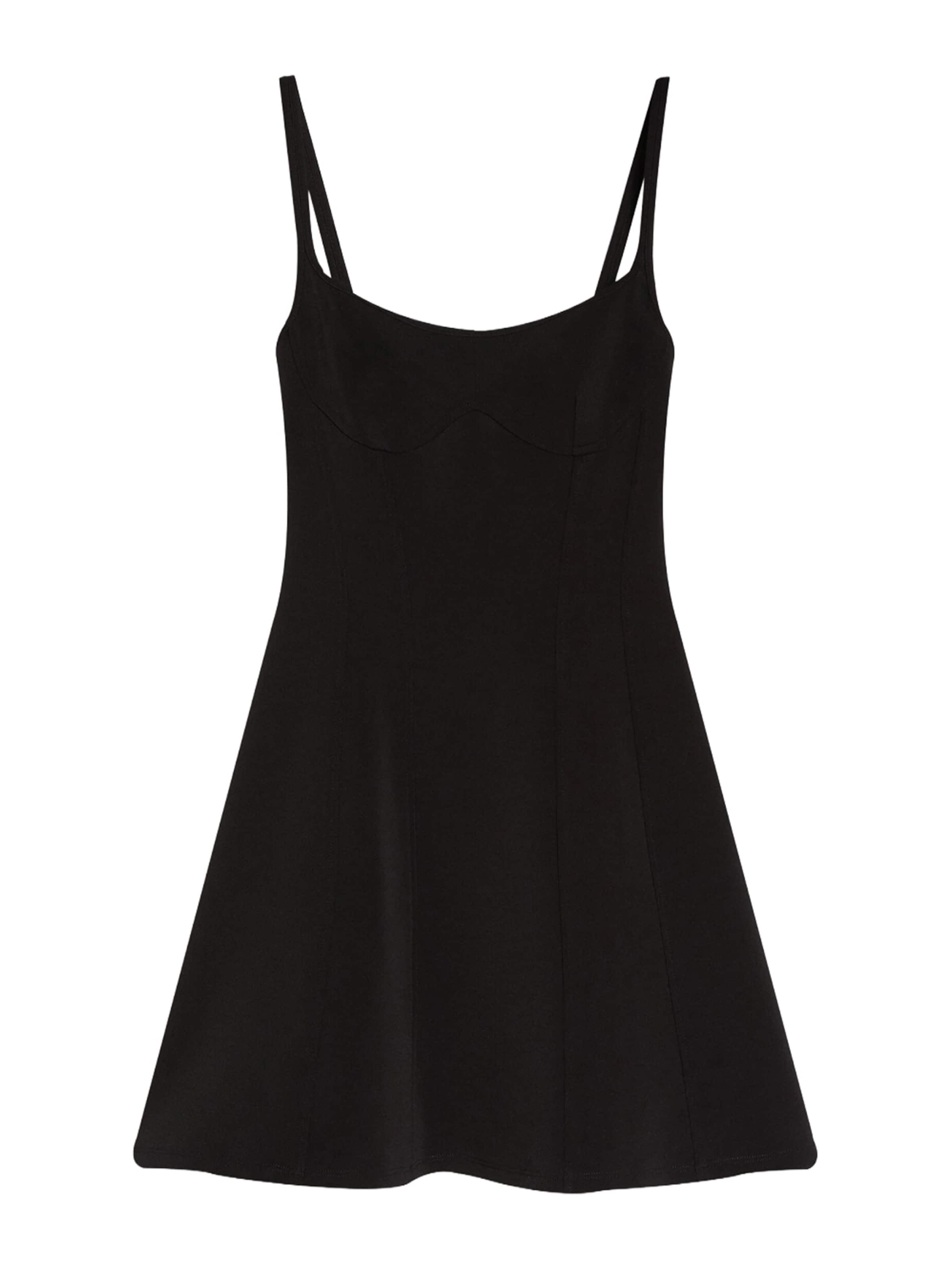 Bershka Robe en 34 en noir, Vue avec produit