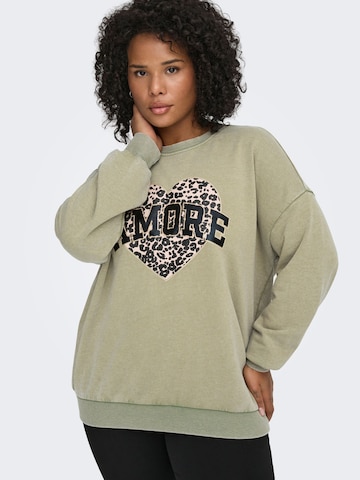 Felpa 'CARLauren' di ONLY Carmakoma in verde