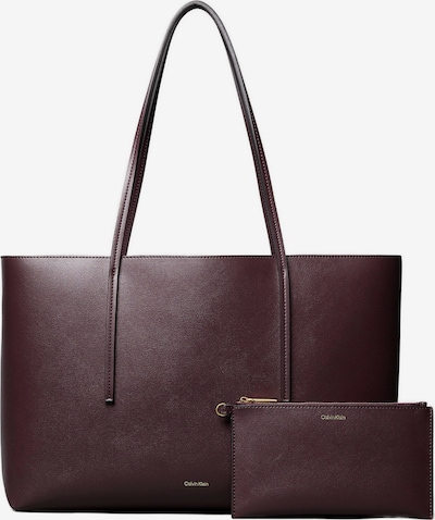 Pirkinių krepšys iš Calvin Klein, spalva – Auksas / vyšninė spalva, Prekių apžvalga