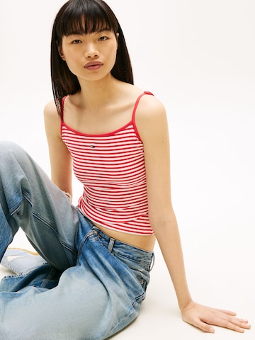 Tommy Jeans Top 'ESSENTIAL' in Rot