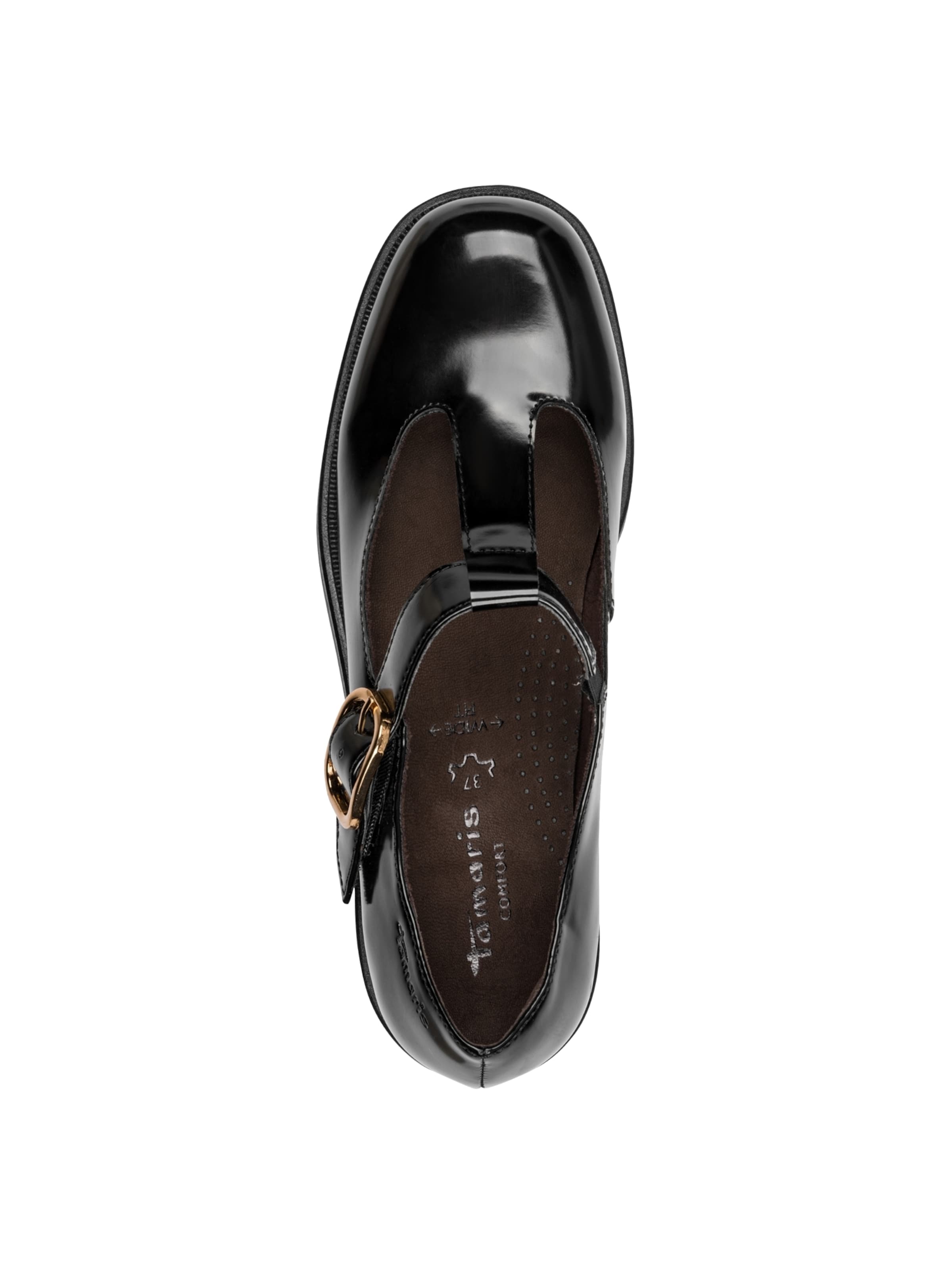 Tamaris Strap ballerina in Black