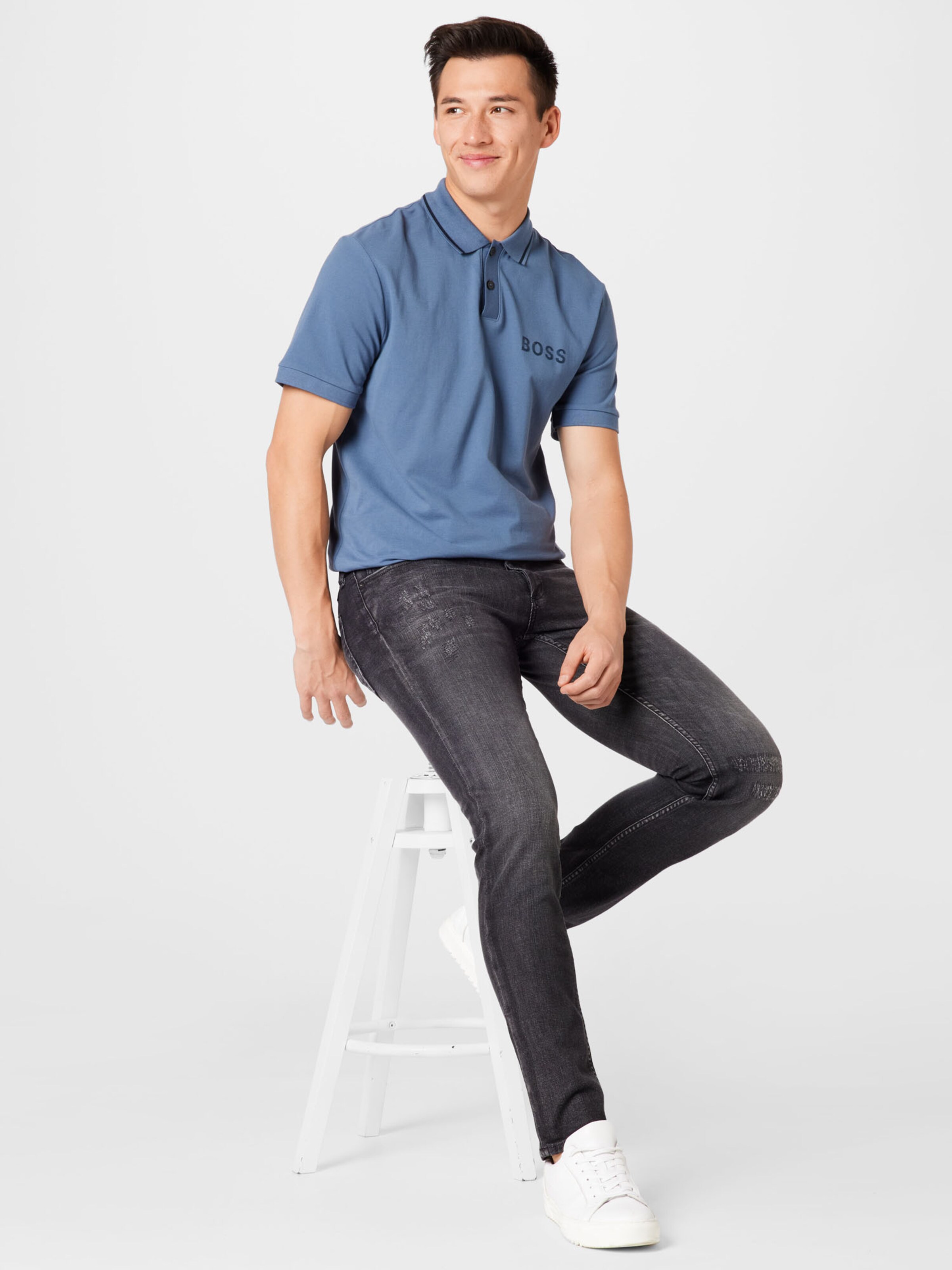 Männer Shirts BOSS Orange T-Shirt 'TOBIN' in Navy, Rauchblau - LS64047 Männer Shirts BOSS Orange T-Shirt 'TOBIN' in Navy, Rauchblau - LS64047