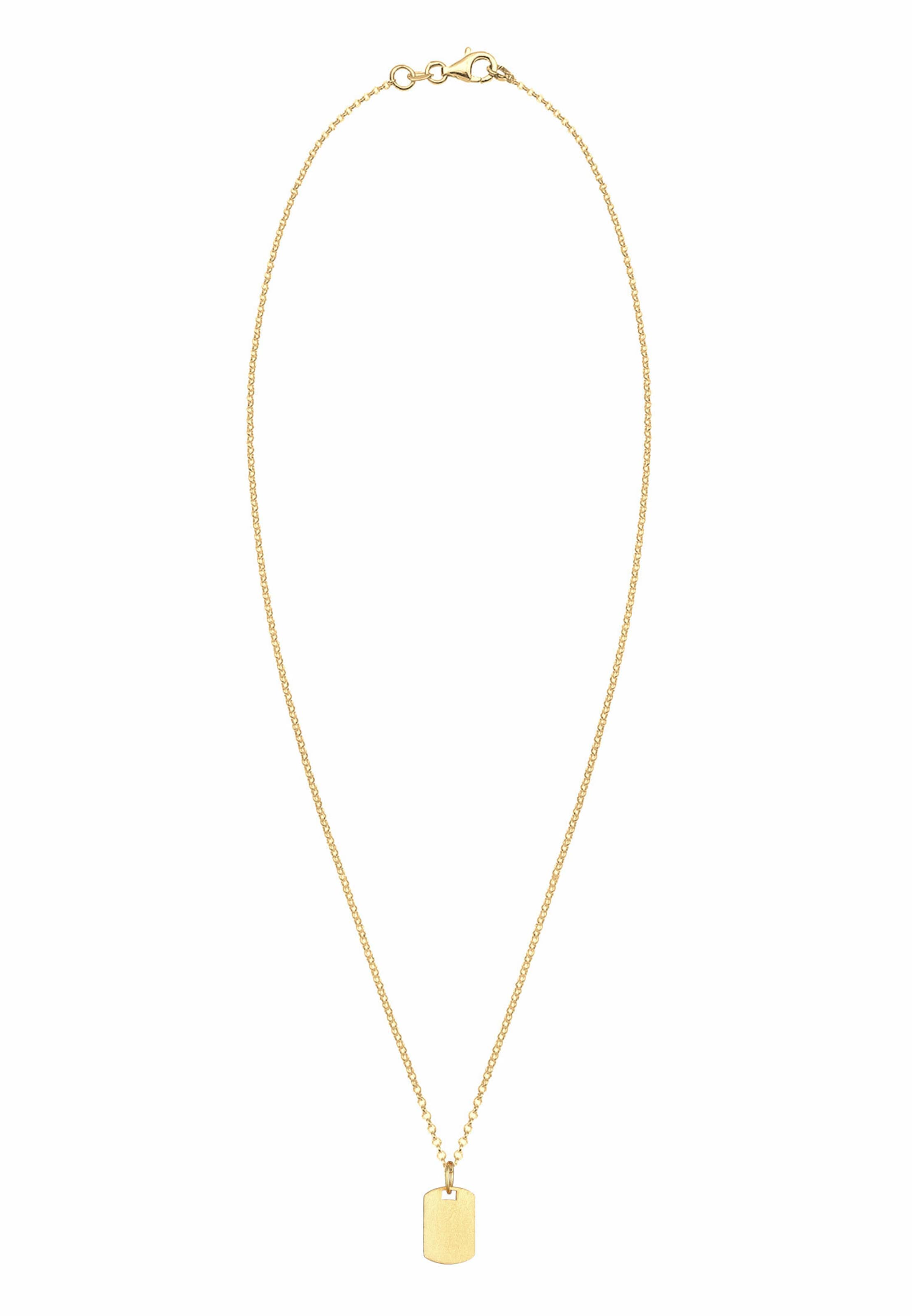 KUZZOI Necklace 'Dog Tag' in Gold: front