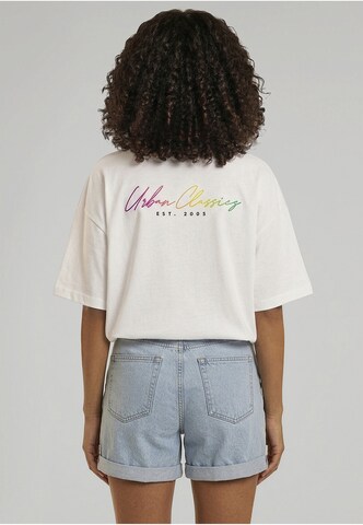 Maglietta 'Rainbow Heart' di Urban Classics in bianco: frontale