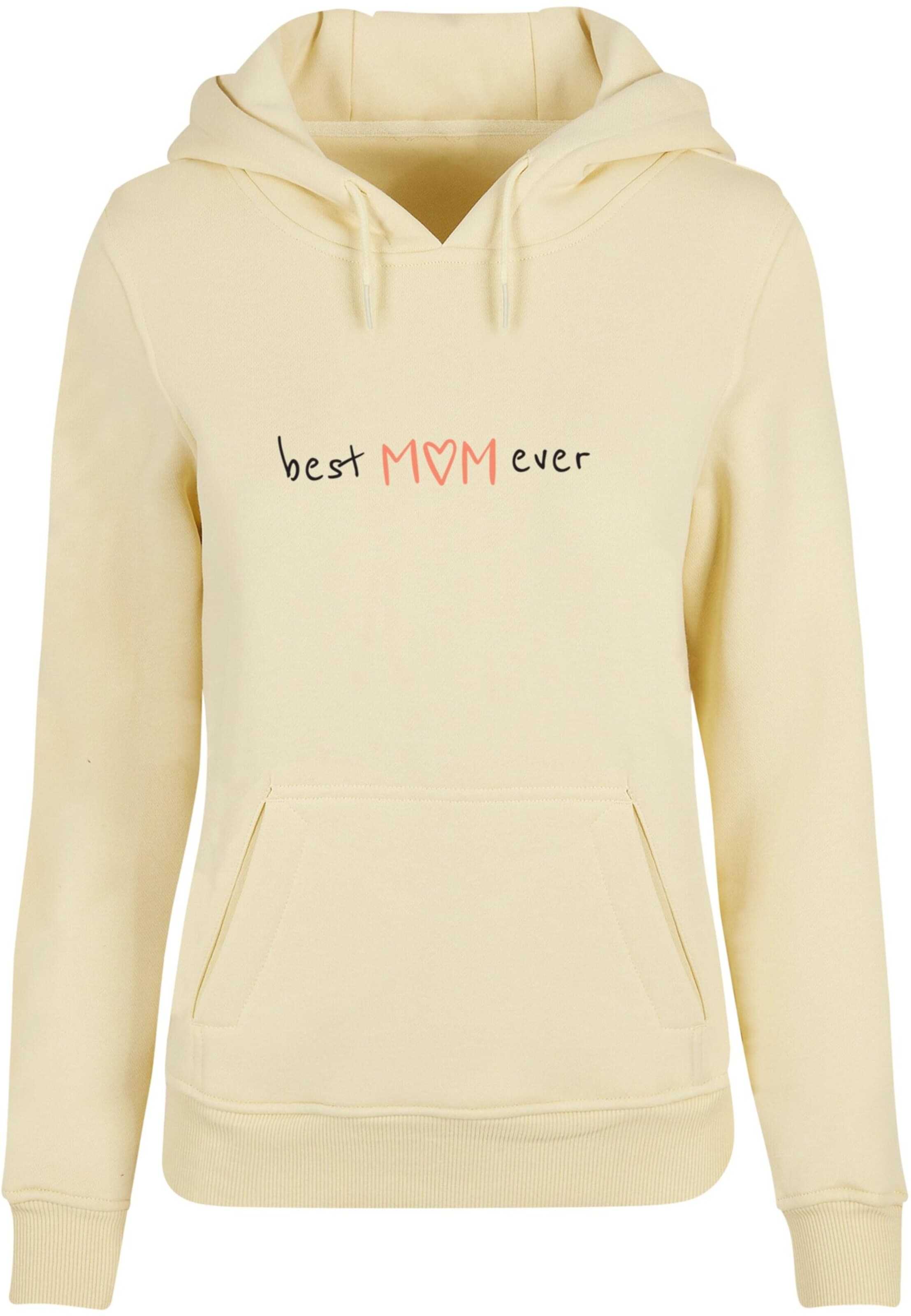 Merchcode Sweatshirt 'Mothers Day - Best Mom' in Yellow: front