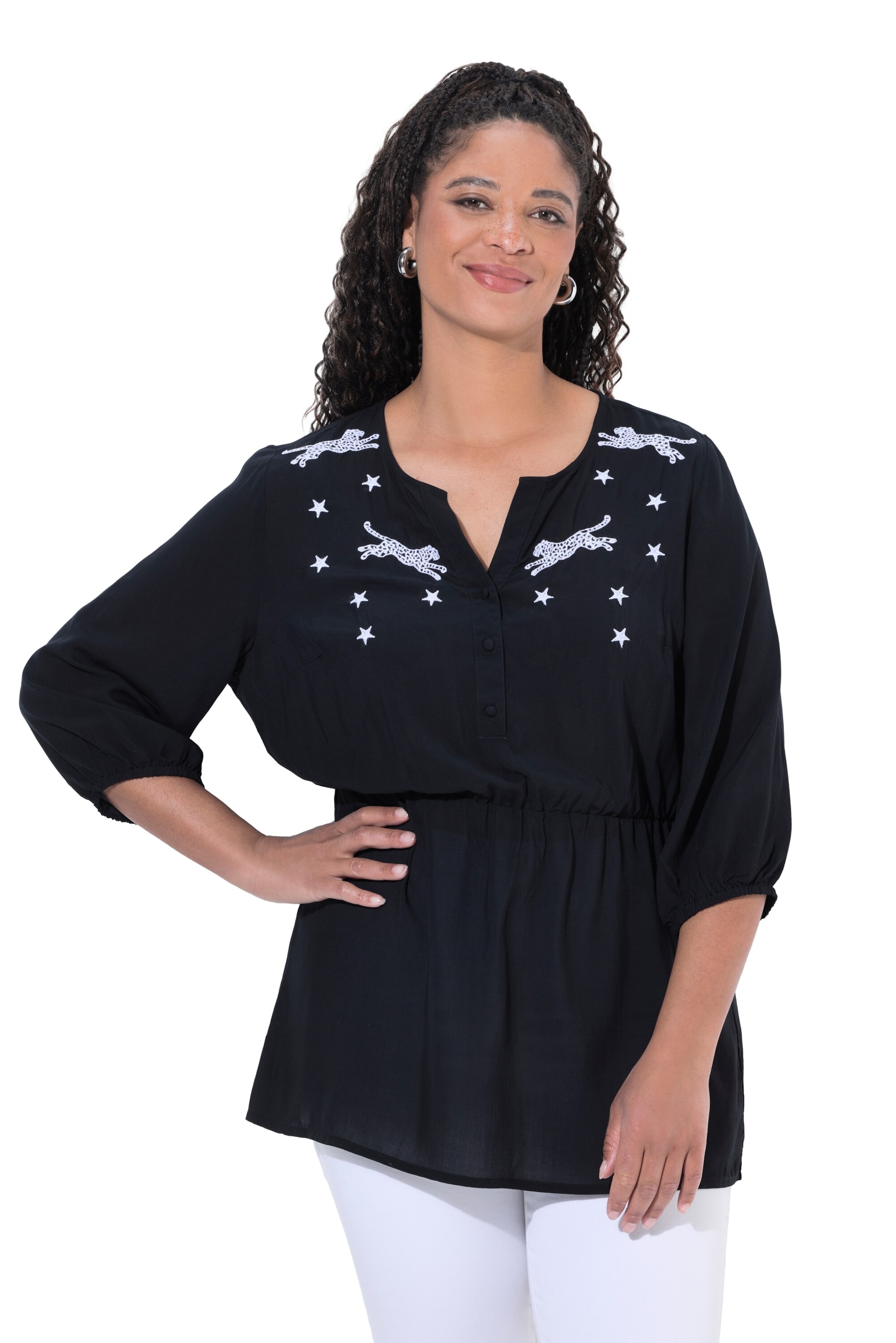 Angel of Style Blouse in Zwart: voorkant
