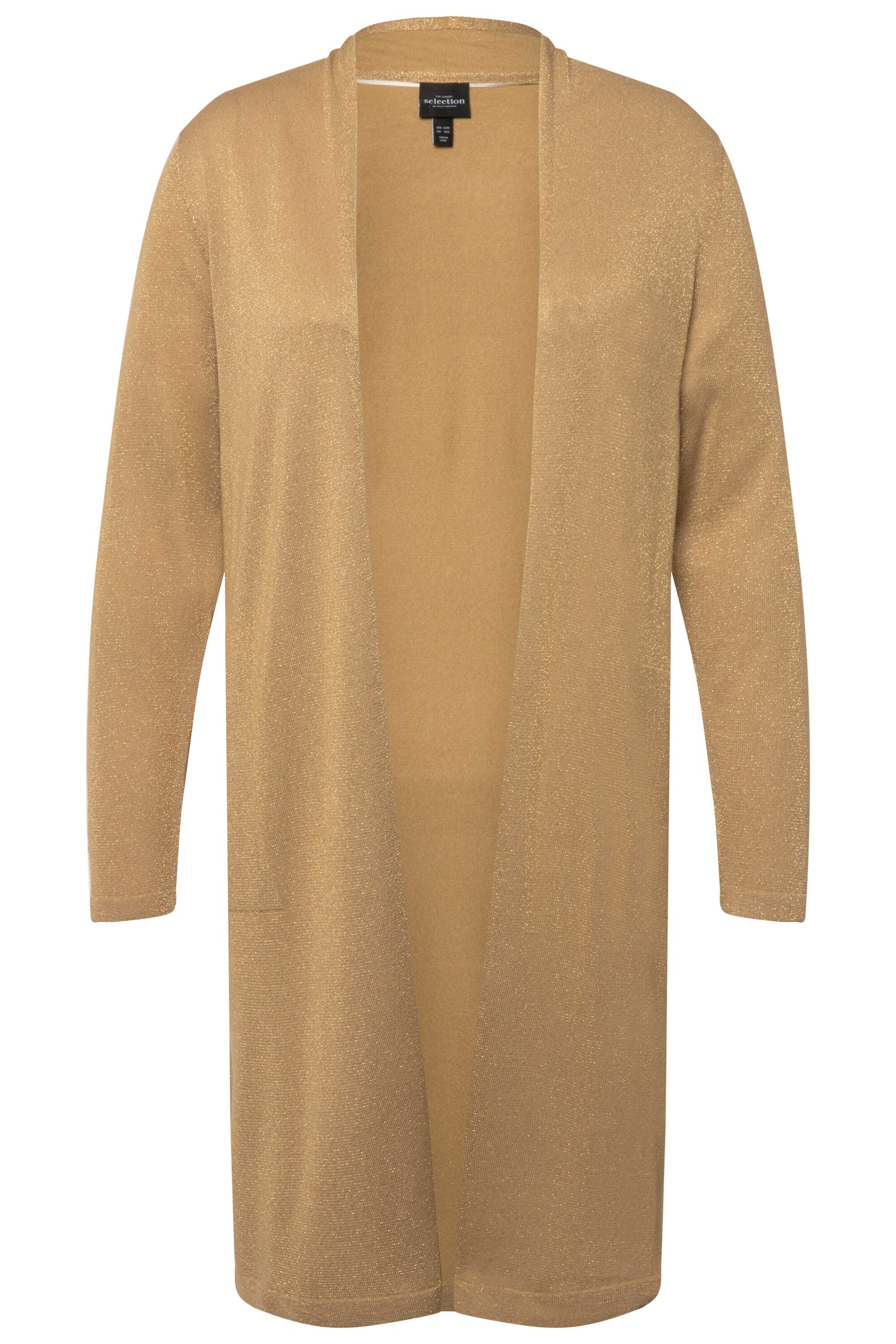 Ulla Popken Strickjacke in Gold: Vorderseite
