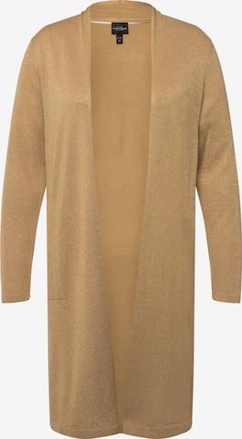 Ulla Popken Knit Cardigan in Gold: front