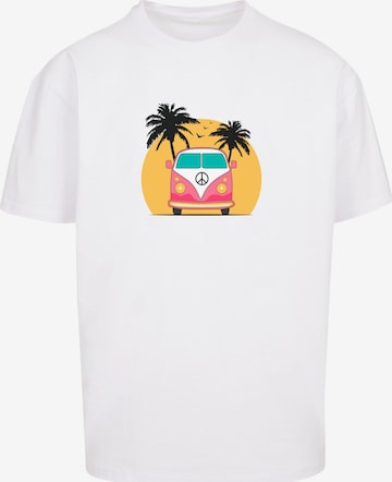 Merchcode Shirt 'Summer - Van' in Weiß: predná strana