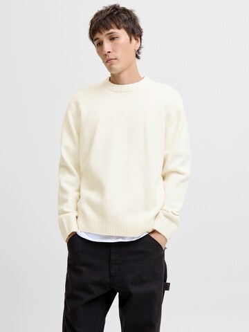 JACK & JONES Pulover 'JORNORREBRO' | bež barva: sprednja stran
