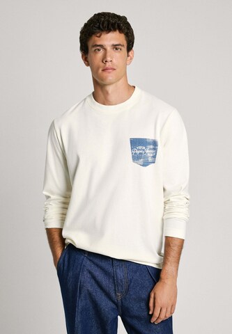 Pepe Jeans Shirt 'SIDNEY' in Wit: voorkant