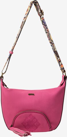 Sac à bandoulière IZIA en rose : devant