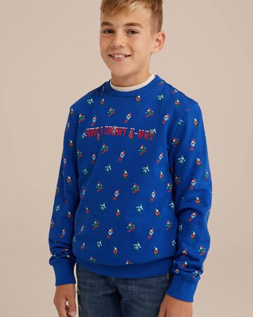 Sweat WE Fashion en bleu : devant