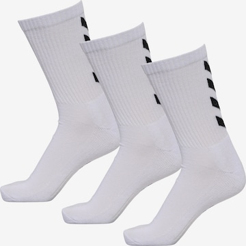 Chaussettes de sport Hummel en blanc : devant