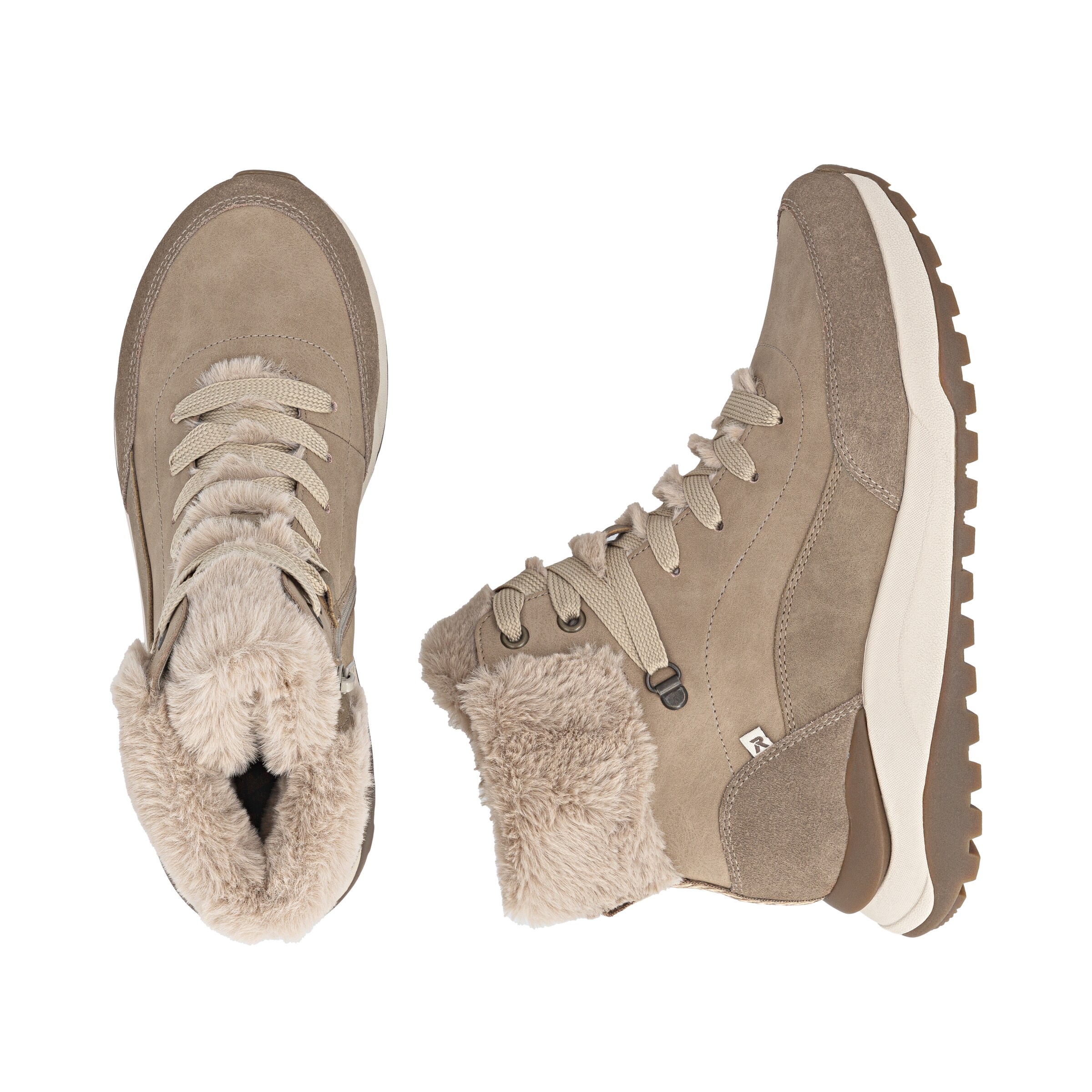 Bottines à lacets Rieker en beige