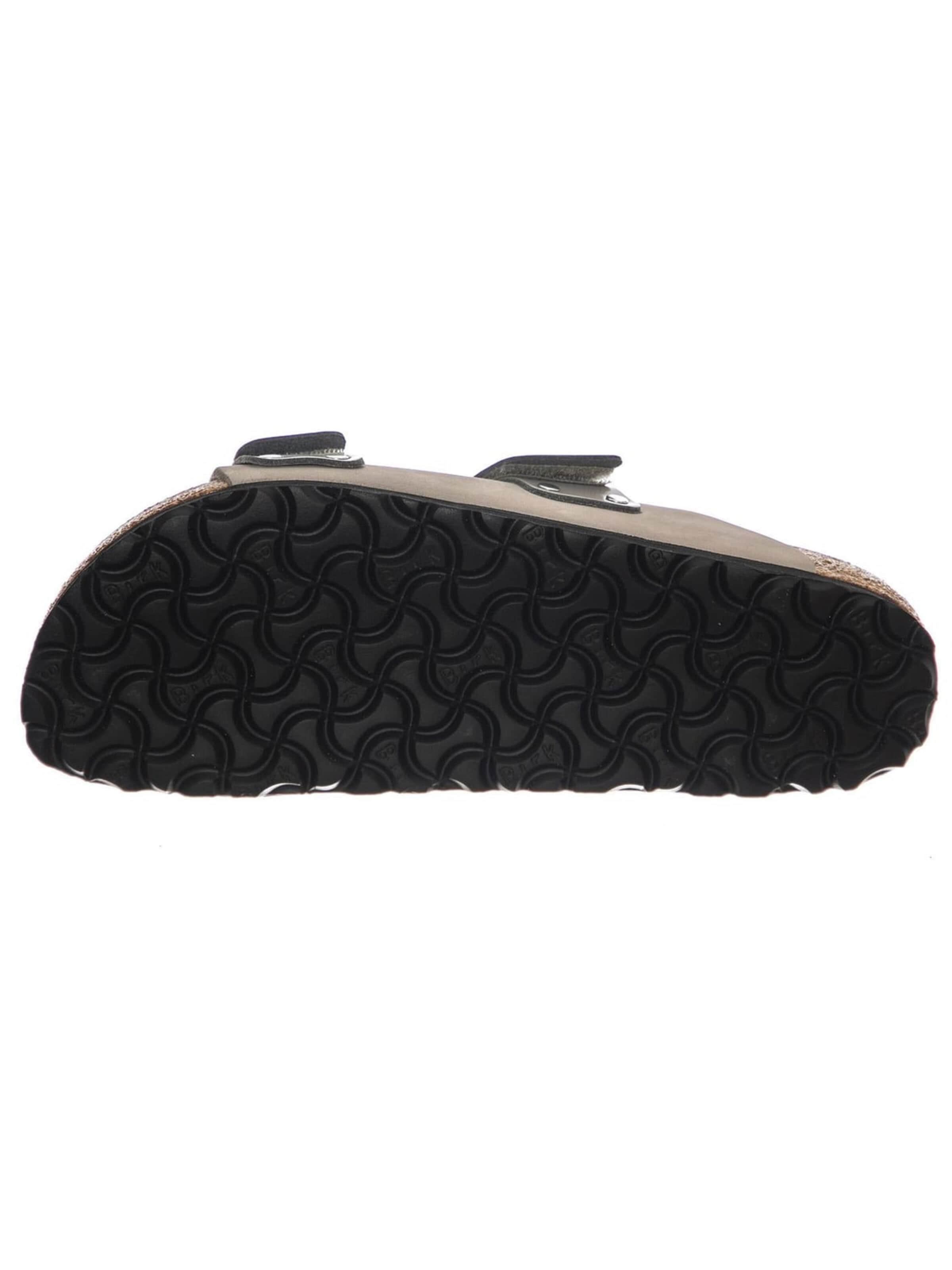 BIRKENSTOCK Sandały 'Uji stone coin, Nubuck Leather/High Shine Leather' w kolorze szary