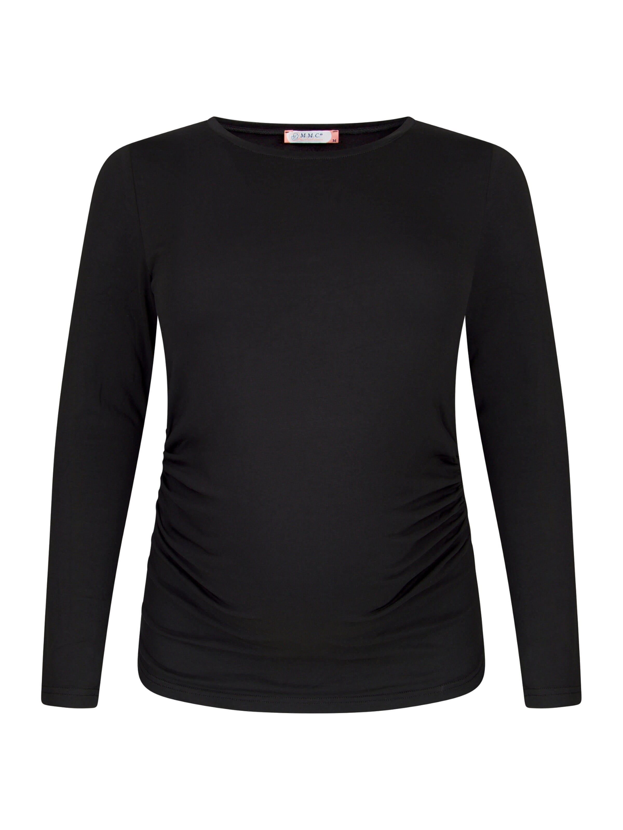 M.M.C. Shirt 'Langarm Basic Umstandsmode' in Black