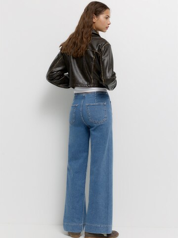 Pull&Bear Wide leg Jeans in Blue