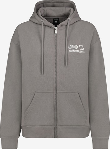 Sublevel Zip-Up Hoodie in Grey: front