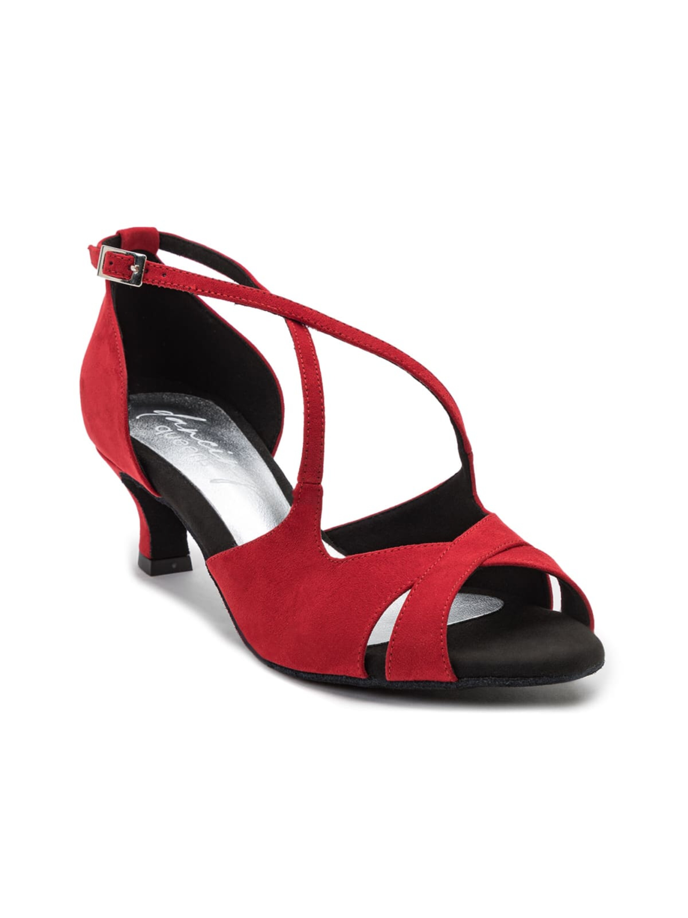 Dancing Queens Pumps 'Dancing Queens - Grace Harmony Tanzschuhe Wildleder - Absatz 7.0 cm flare' in Red: front