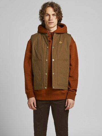 JACK & JONES Vest 'Andy' in Brown: front